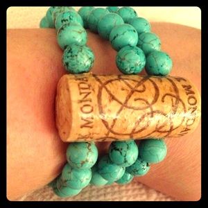 Wine cork bracelet